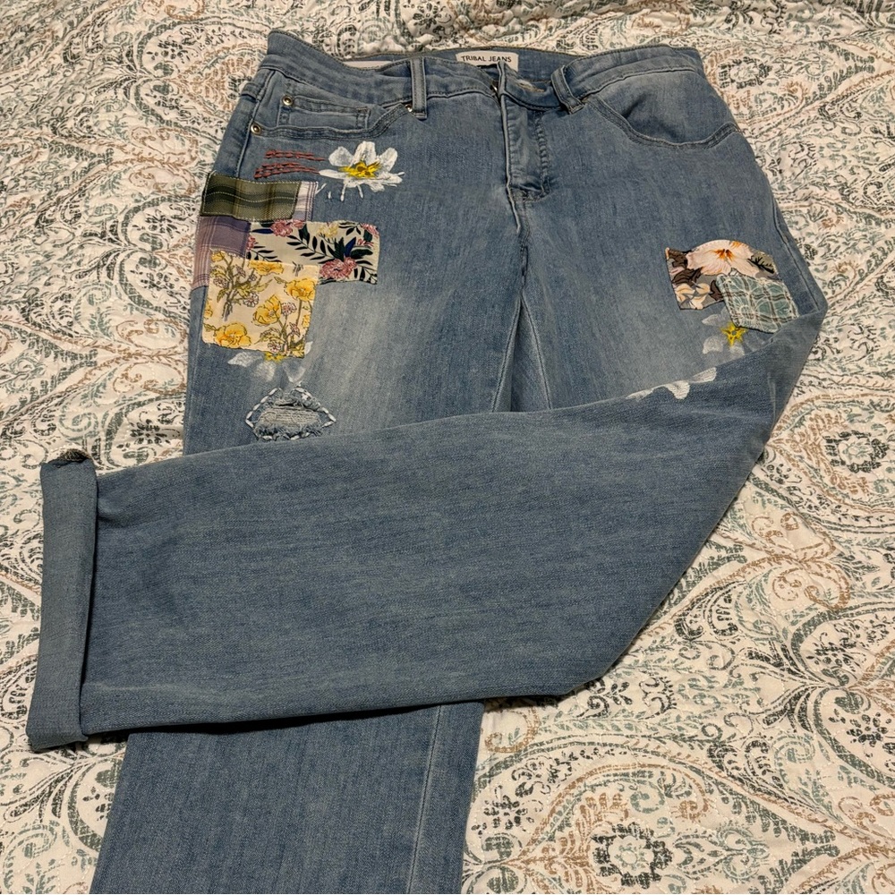 Tribal Jeans - Audrey mid rise straight ankle size 6
